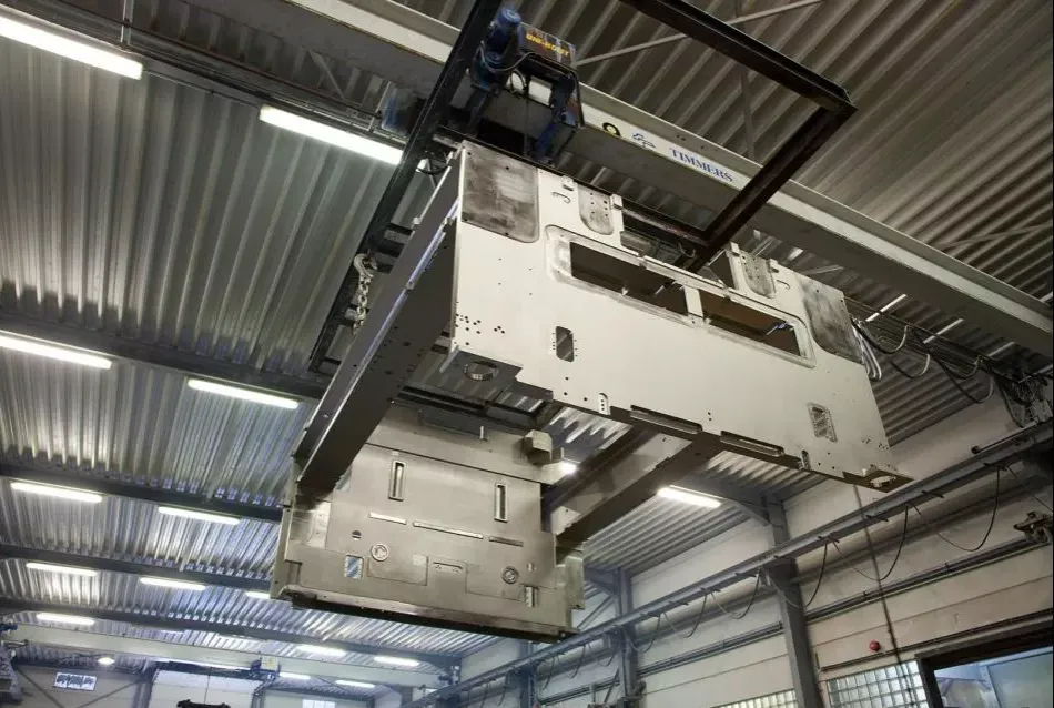 ligne de production horizontale de très grande dimension