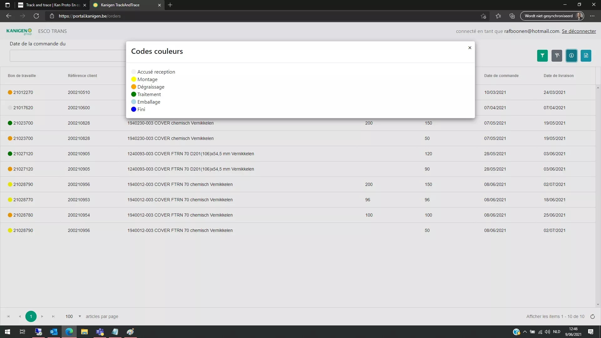 Kanigen suivez vos commandes